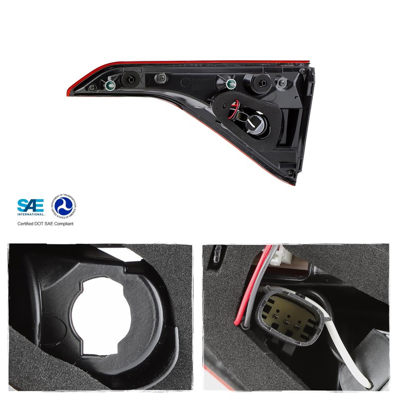 AKKON - Fits 2017-2019 GMC Acadia LED Running Chrome Red