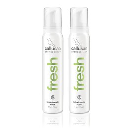 Callusan Fresh Cream Foam for Sweating Feet, Care, Protection, Damaged Skin, Sports Activities, for Athletes, with Fragrances, Sage Extract, Menthol, Almond Oil - 2 x 125 ml
