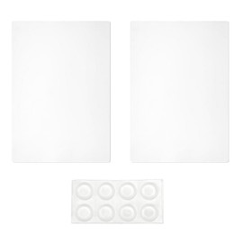 Tabla de Cortar Acrílica de Gran Tamaño tabua de acrilico transparente 2 uds. Tabla de Cortar Transparente con Almohadilla Antideslizante para Cocina Casera, Tablas para Picar
