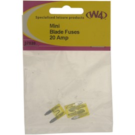 W4 Mini Blade 20 Amp Fuses - Yellow