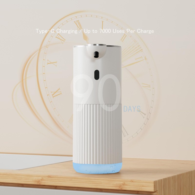 Automatic Soap Dispenser with LED (Battery% & Foam Level), 7000