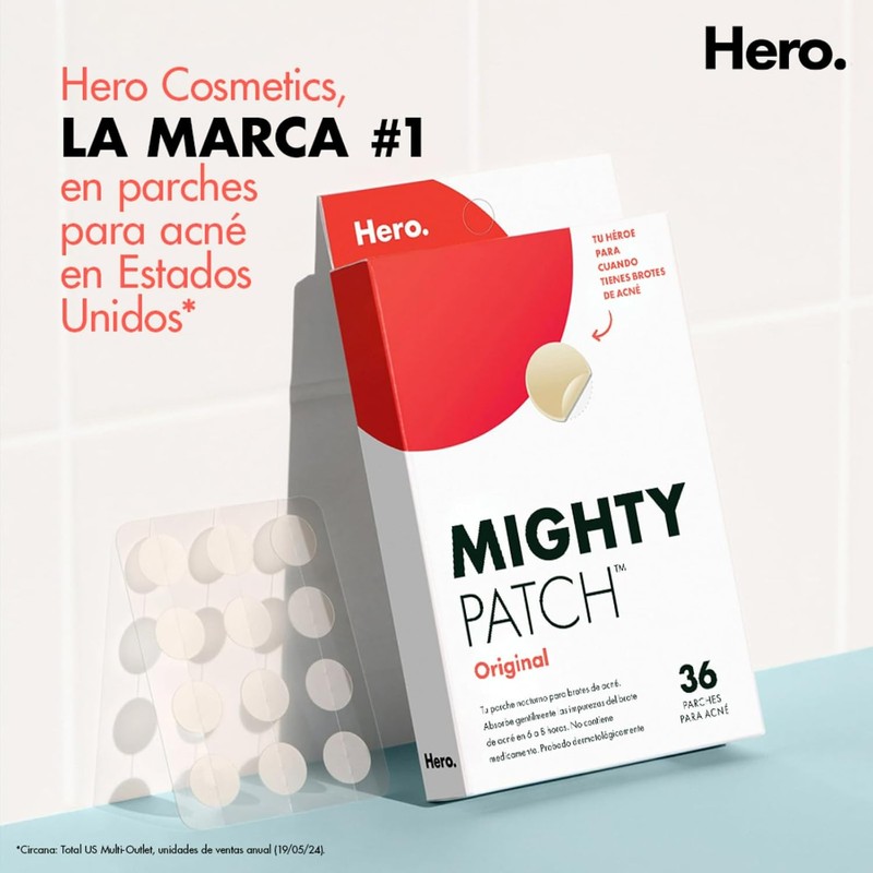 Hero Parches para Acné Mighty Patch Original, Caja con 36