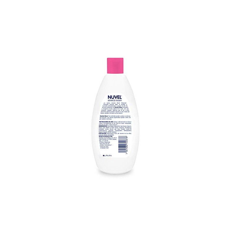 Nuvel Crema Corporal Aclarado Ideal con Cocha Nacar, 500 ml,