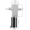 uxcell Double Shaft Worm Gear Motor DC 12V 5RPM High