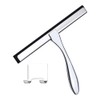 Silicone Shower Squeegee for Glass and Windows – Stainless Steel