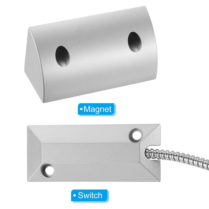PATIKIL Garage Door Magnetic Contacts Switch, NO Wired Magnetic Reed