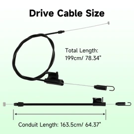 946-04728A Drive Cable Compatible with Troy-Bilt TB200 TB210 Craftsman M210 MTD Self Propelled Lawn Mower, 746-04728 Single Speed Control Cable Replacement for Rotary 15102 Lawnmower Parts