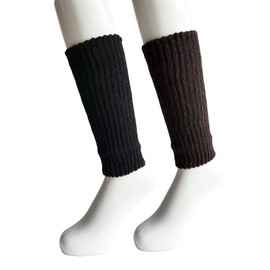 EM Wear Japan R14 Leg Warmers, Warmer, Silk Blend, Double Knit, Amerib, Men's, Women's, Ankle Warmers, 9.4 inches (24 cm) Length, 2 Pairs Set (Colors Available), white, Free size