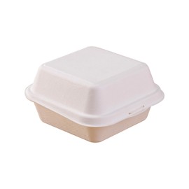 Goboxad 400 Pack Eco-Friendly and Disposable Clamshell Take Out Food Containers - 6x6 Inches, Deli Containers with Lids, Reusable Meal Prep & Bento Box, Food Storage To-Go