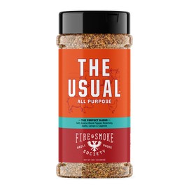 Fire & Smoke Society The Usual All Purpose BBQ Seasoning | BBQ Rubs for Smoking and Grilling | Chicken, Pork, Burgers | XL 10.7 oz