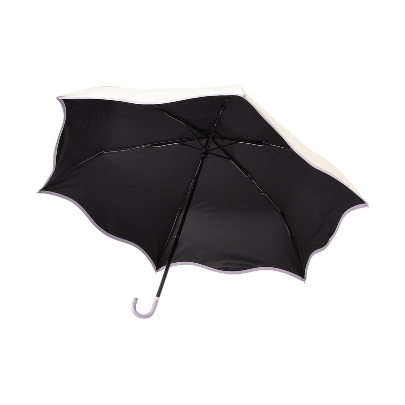 Francfranc Flanc Blackout Wave Piping Folding Umbrella, 19.7 inches (50