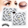 Natural-Looking False Eyelashes, Synthetic Fibres, Long and Large Eyelashes, 10