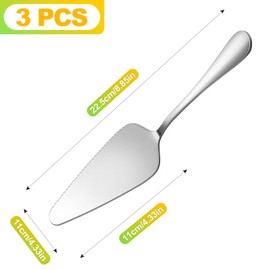 BondEron 3 Stück Edelstahl Tortenheber Set | Kuchen Lasagneschaufel Heber, Mehrfachfunktion für Desserts & Backwaren, Ideal zum Servieren