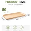 Jogoico Paper Plates 50Pack Rectangular Disposable Paper Trays 26.5x12.5cm