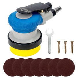 KUIMIT Mini Air Sander, 3 Inch Random Orbital Air Sander, 11000RPM Mini Pneumatic Sander for Auto Body Work, High Speed Sanders & Polisher