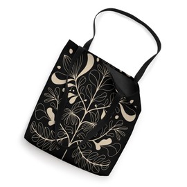 Vintage Modern Botanical Folk Boho Floral Line Art Drawing Tote Bag