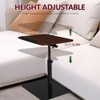 C Table for Sofa, 360° Swivel Small Side Table, C
