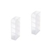TEHAUX 2pcs Multifunctional Desktop Organizer for Cosmetics and Stationery Transparent