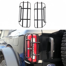 POETRYXIAO Tail Light Cover Guard for 2021-2023 Ford Bronco(Not Fits Bronco Sport),Rear Light Lamps Guards for Bronco Accessories (Black)