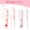 4pc Stylish Finetooth & Rattail Combs ，tail comb，rat tail comb，for