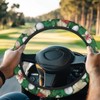 Knextrepoy Hibiscus Golf Cart Steering Wheel Cover Golf Ball Golf