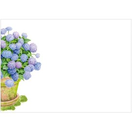 Caspari Potted Hydrangeas Adhesive Labels - 12 Per Package