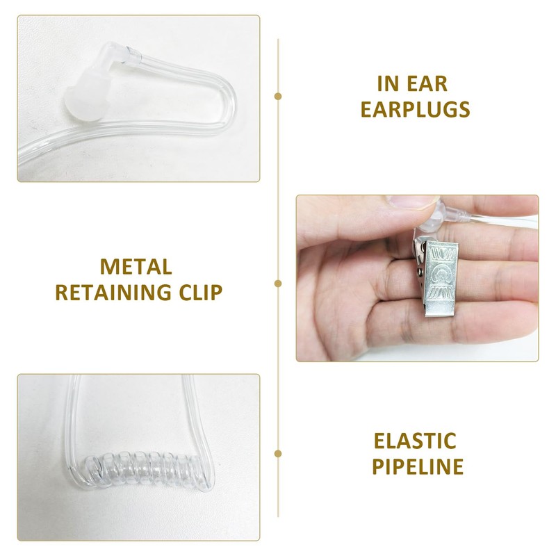 FDGGT 4 Pieces Intercom Air Channels Transparent Intercom Channels Audio
