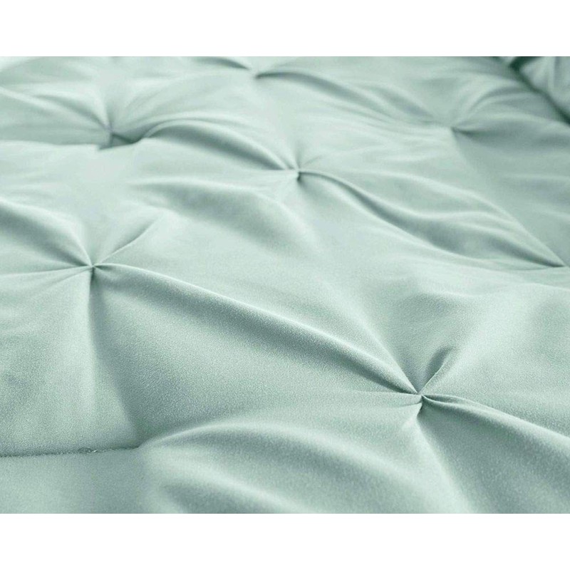 TRP 7 Piece Pintuck Comforter Set King, Pinch Pleated Classic