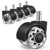 Office Chair Wheels,Set of 5 Replacement Wheels for All Hardwood