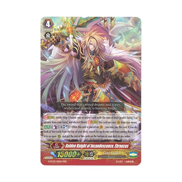 Cardfight!! Vanguard TCG - Golden Knight of Incandescence, Ebraucus (G-FC03/011) - Fighter's Collection 2016