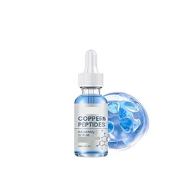 Sérum facial con péptidos de cobre, mezcla antiedad multipéptido, ácido hialurónico, hidratación profunda, aumenta la elasticidad, suaviza las líneas de expresión, rellena y repara para (PCS1)