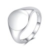 FeatherWish 925 Sterling Silver Ring Retro Vintage Style Signet Oval