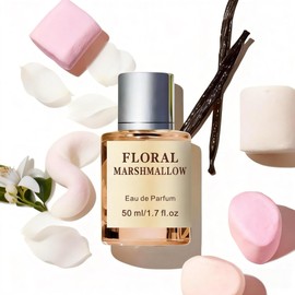 Floral Marshmallow Eau de Parfum for Women, Long-Lasting Gourmand，1.7 Oz