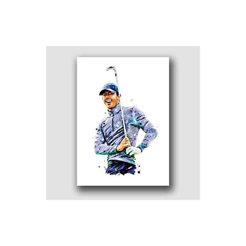 RORY MCILROY | GOLF | HAND DRAWN FRAMED ILLUSTRATION PRINT