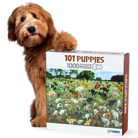 Funwares Original 101 Puppies Puzzle– Hilarious Doggy Business Jigsaw Puzzle – 1000 Piece Puzzle for Adults and Kids – Funny Gift for Dog Lovers, Gag Gifts, White Elephant and Game Night Fun