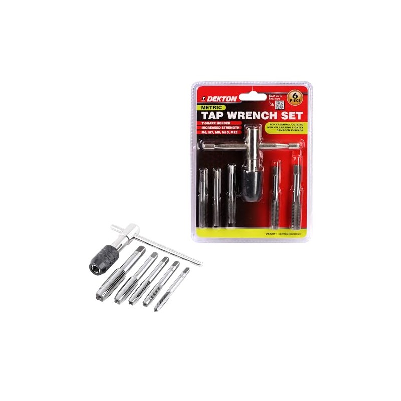 DEKTON 6-Piece Metric Tap Wrench Set - Adjustable Tap Wrenches,