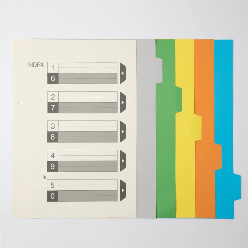 Kinstar Index File Divider Cards A4, 5 Tabs, 20 Sets