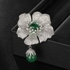 AILONMEI Silver Holiday Brooches For Women Fashion Large Camellia Brooch