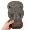 Cabilock Hippo Decoration Resin Floating Pond Statue Hippo Sculpture Outdoor