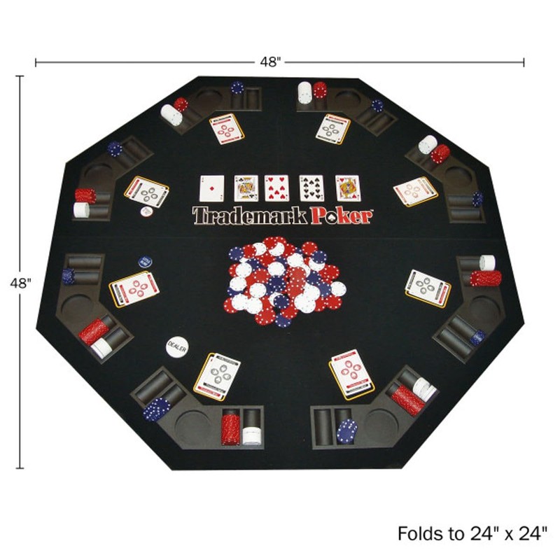 Poker Table Topper - Foldable Texas Hold 'Em Set with
