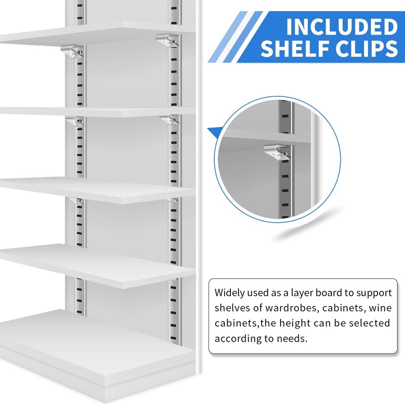 Sel Natural 16 Pcs 40 Inch Shelf Pilaster Tracks and