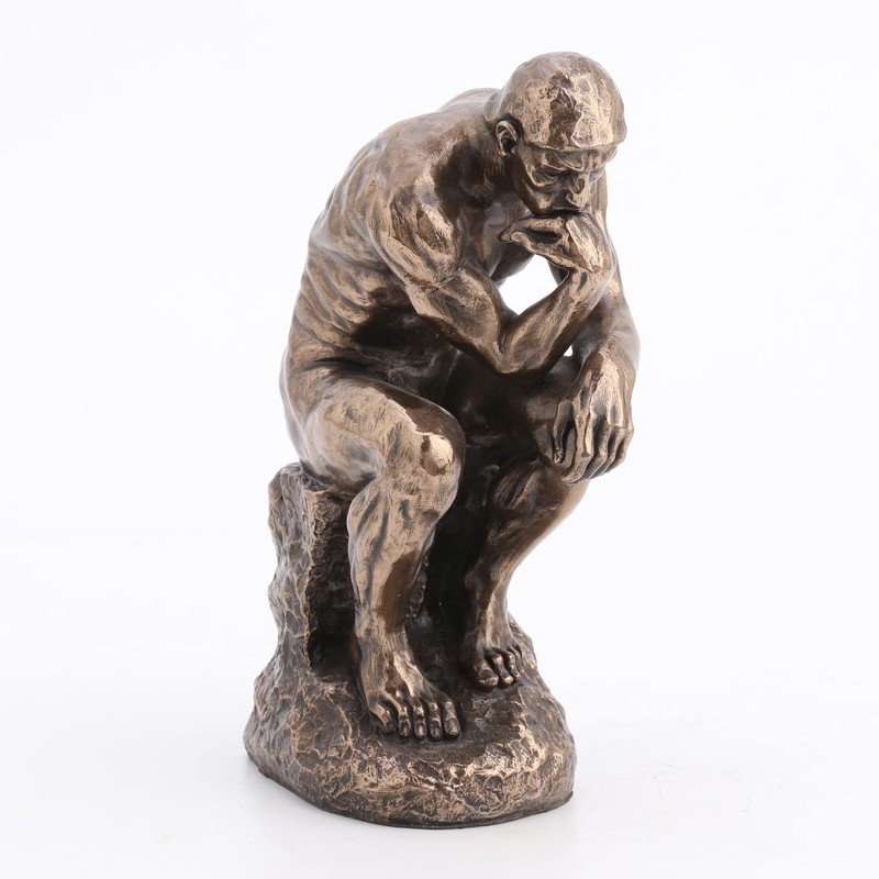 Veronese Design 8" Rodin The Thinker Cast Resin Statue Bronze