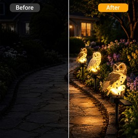Solar Owl Garden Light for Outdoor Decor – Waterproof LED Stake Lamp for Yard, Pathway & Patio