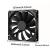 140mm Case Fan High Performance Standard Square PC Case Fan