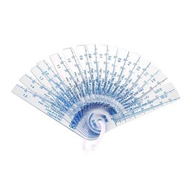 sourcing map 17-in-1 Plastic Feeler Gauge for Gap Width 0.05-1.5 mm Thickness