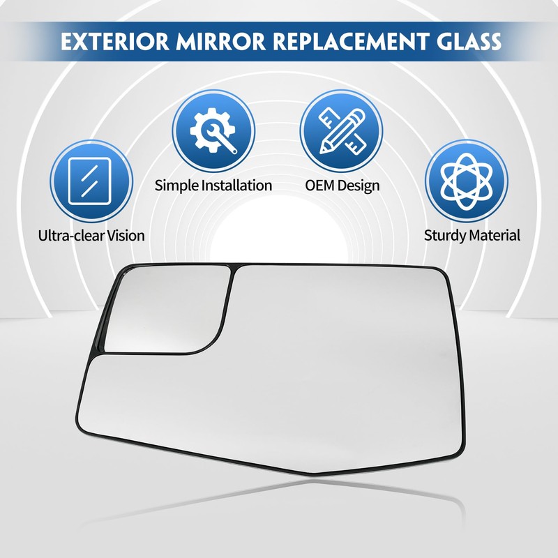 Convitex Driver Left Side Door Heated Mirror Glass with Rear