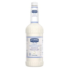 Hellmann's Light Ranch Salad Dressing Salad Bar Bottles Gluten Free, No Artificial Flavors, added MSG or High Fructose Corn Syrup,32 Ounce (Pack of 6)