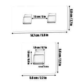 6 Pack Shower Caddy Adhesive Hooks Replacement Adhesive Hooks Sticker No Drilling Strong Sticker Wall Hooks for Bathroom/Kitchen / Office Corner Shelf basket Soap Dish,2 Double Hook and 4 Single Hook