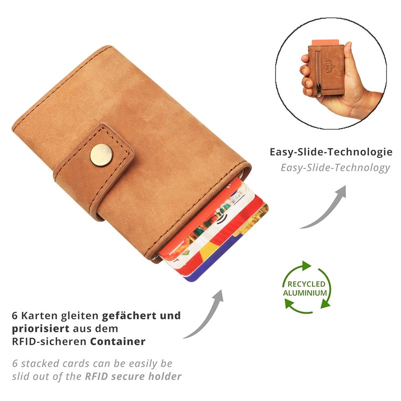 Slim Wallet with Coin Compartment and RFID Protection 24 (10A)