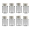 Pack of 12 50ml Transparent Empty Plastic Pill Bottles Capsule